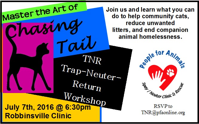 People for Animals offers Trap-Neuter-Return (TNR) Workshop on July 7 People for Animals offers Trap-Neuter-Return (TNR) Workshop on July 7